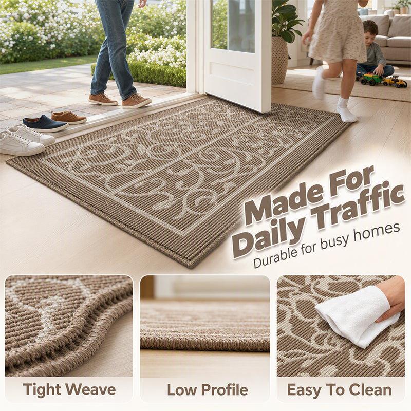 📢📢50% DE RÉDUCTION !! ⏰Tapis de Porte d'Entrée Antidérapant – Fibre Polypropylène & Fond TPR – Attrape-Poussière & Séchage Rapide for Entrées & Couloirs 🚪