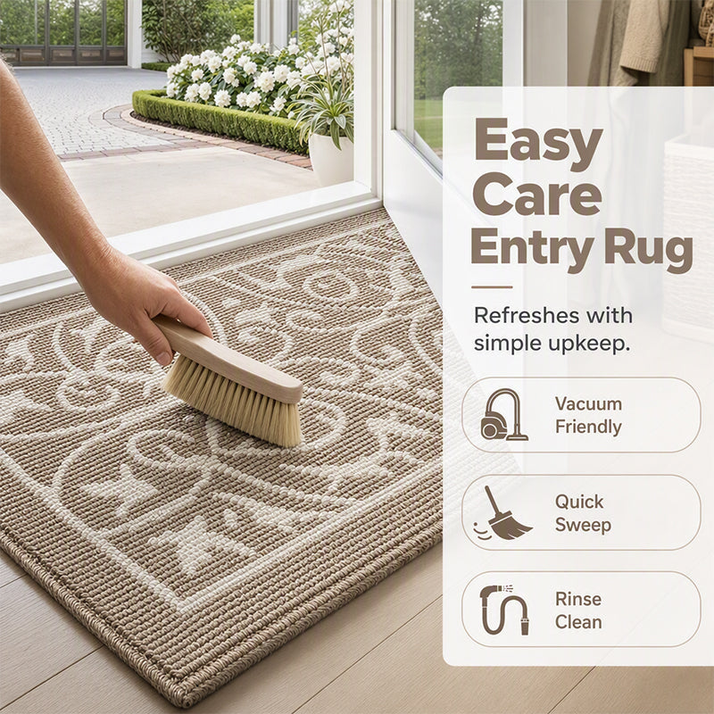 📢📢50% DE RÉDUCTION !! ⏰Tapis de Porte d'Entrée Antidérapant – Fibre Polypropylène & Fond TPR – Attrape-Poussière & Séchage Rapide for Entrées & Couloirs 🚪