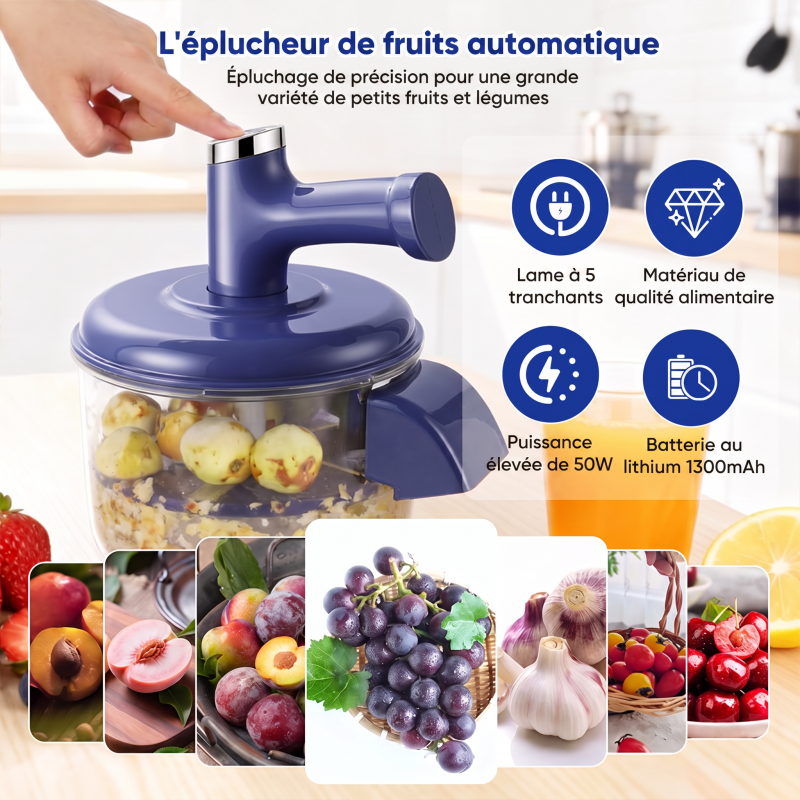 Éplucheur et mixeur de fruits électrique