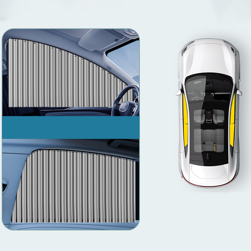 📢📢40% DE RÉDUCTION !! ⏰ Pare-Soleil Universel pour Voiture – Polyester Ignifuge – Rail Coulissant & Isolation Thermique for Vitres Avant & Arrière 🛡️