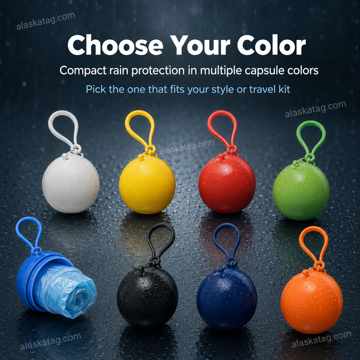 🌧️ -50% | Poncho de pluie jetable format poche – Protection légère contre les averses imprévues