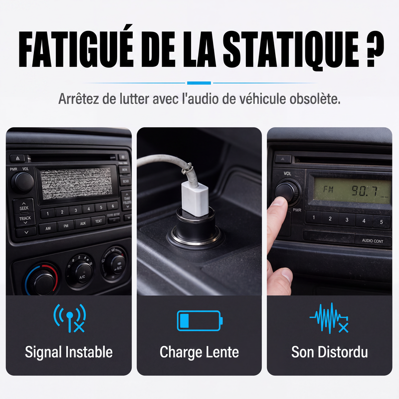 🎵🚗 Autoradio Bluetooth 5.0 – Double USB, son haute qualité, appels mains libres, votre musique et vos conversations en toute clarté, pour une conduite plus sûre et plus agréable 📻✨