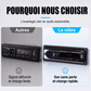 🎵🚗 Autoradio Bluetooth 5.0 – Double USB, son haute qualité, appels mains libres, votre musique et vos conversations en toute clarté, pour une conduite plus sûre et plus agréable 📻✨