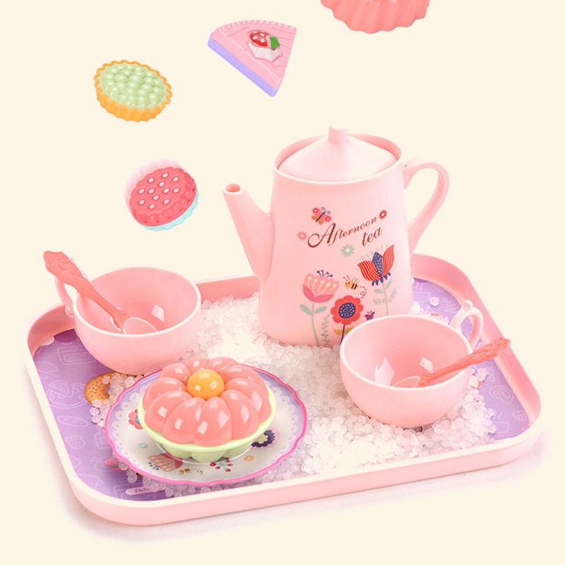 🍵🦄 Set de théière jouet pour enfant – 17 pièces, portable, jeu d’imagination, une dînette complète pour organiser des goûters magiques et développer la créativité des petits 🎀✨