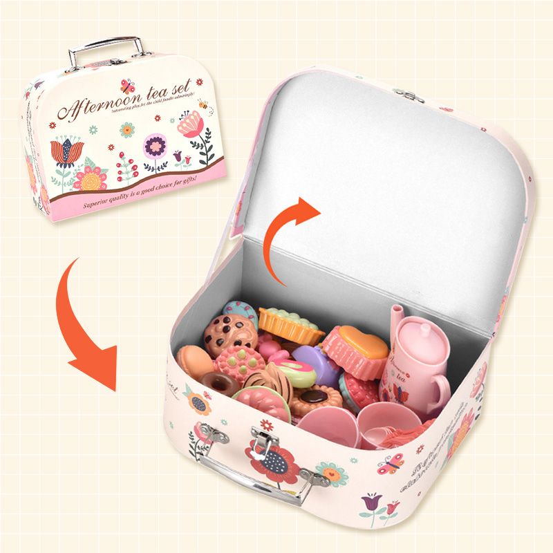 🍵🦄 Set de théière jouet pour enfant – 17 pièces, portable, jeu d’imagination, une dînette complète pour organiser des goûters magiques et développer la créativité des petits 🎀✨