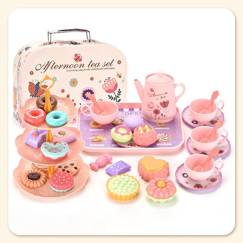 🍵🦄 Set de théière jouet pour enfant – 17 pièces, portable, jeu d’imagination, une dînette complète pour organiser des goûters magiques et développer la créativité des petits 🎀✨