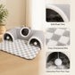 🐱🕳️ Tunnel et lit 3-en-1 en peluche pour chat – Tapis carreaux, pompons interactifs, fermeture éclair, un espace complet pour jouer, se cacher et dormir, le paradis des chats d’intérieur 🌙💛