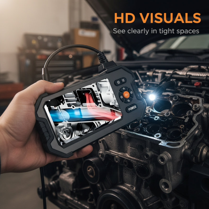 Caméra endoscopique portable HD 1080p avec écran 4,3“