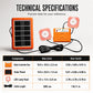 ☀️🔋 Système d'énergie solaire portable – Générateur solaire USB/Type-C avec 2 lampes LED