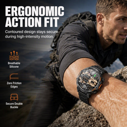 ⌚ PROMO FLASH : 50% DE RÉDUCTION ! Montre Connectée Multifonction Outdoor – LED Intégrée & Appel Bluetooth HD – Silicone & Alliage for Sport & Fitness 🏔️