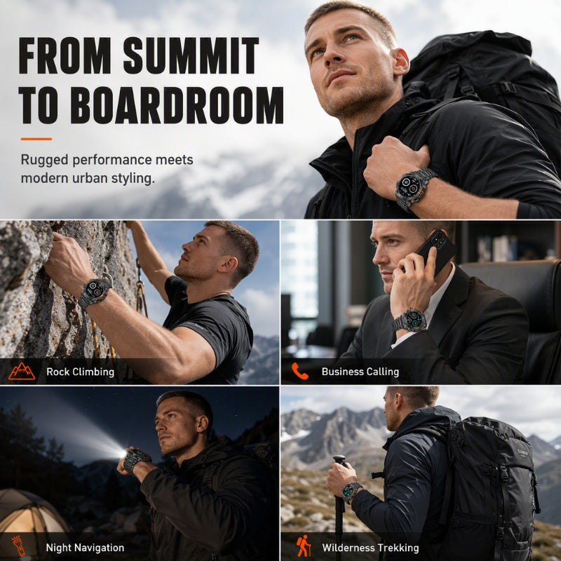 ⌚ PROMO FLASH : 50% DE RÉDUCTION ! Montre Connectée Multifonction Outdoor – LED Intégrée & Appel Bluetooth HD – Silicone & Alliage for Sport & Fitness 🏔️