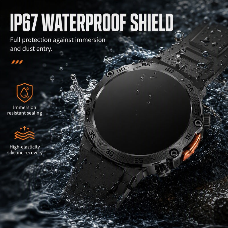 ⌚ PROMO FLASH : 50% DE RÉDUCTION ! Montre Connectée Multifonction Outdoor – LED Intégrée & Appel Bluetooth HD – Silicone & Alliage for Sport & Fitness 🏔️