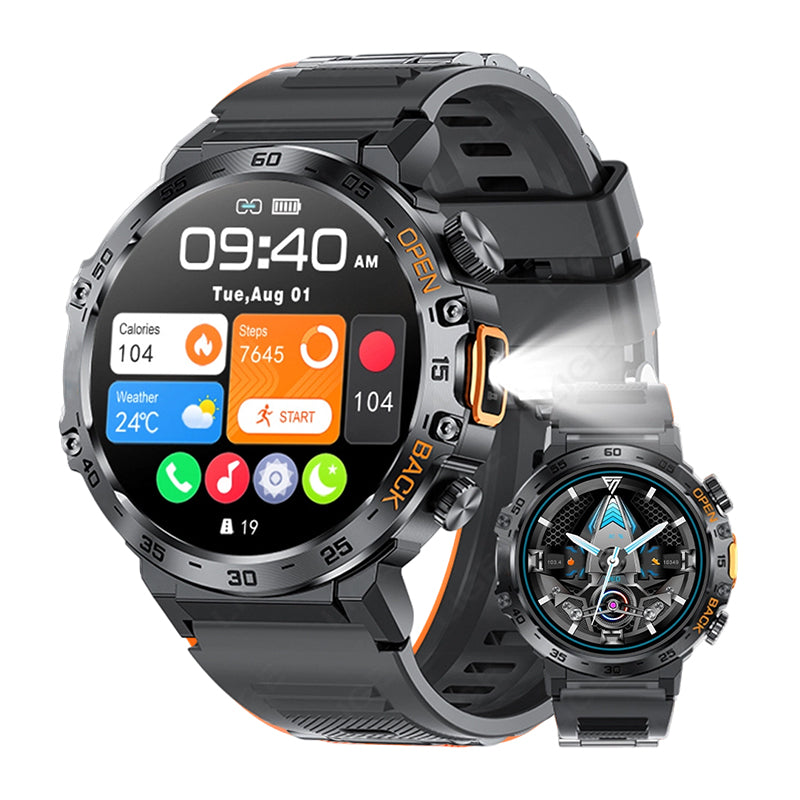 ⌚ PROMO FLASH : 50% DE RÉDUCTION ! Montre Connectée Multifonction Outdoor – LED Intégrée & Appel Bluetooth HD – Silicone & Alliage for Sport & Fitness 🏔️
