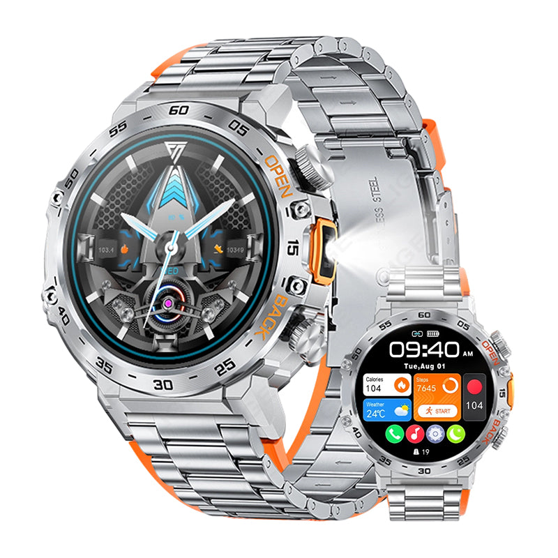 ⌚ PROMO FLASH : 50% DE RÉDUCTION ! Montre Connectée Multifonction Outdoor – LED Intégrée & Appel Bluetooth HD – Silicone & Alliage for Sport & Fitness 🏔️