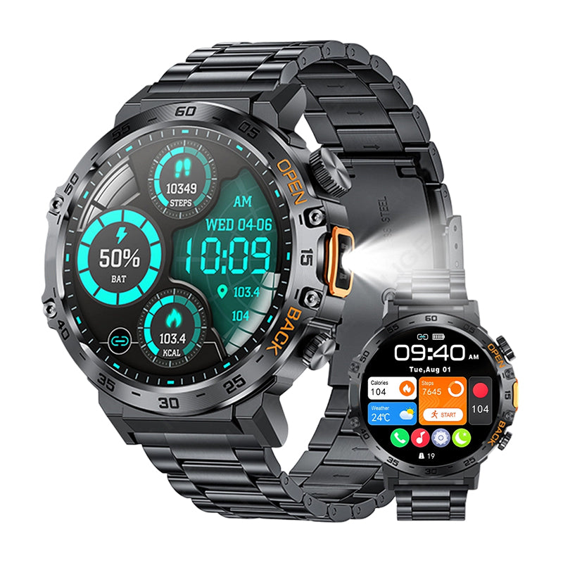 ⌚ PROMO FLASH : 50% DE RÉDUCTION ! Montre Connectée Multifonction Outdoor – LED Intégrée & Appel Bluetooth HD – Silicone & Alliage for Sport & Fitness 🏔️