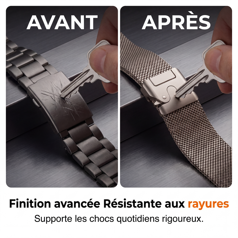 ⌚ PROMO LIMITÉE 50% DE RÉDUCTION ! ✨ Bracelet de montre en maille d’acier inoxydable – Respirant, Sécurisé, Style Moderne ✨