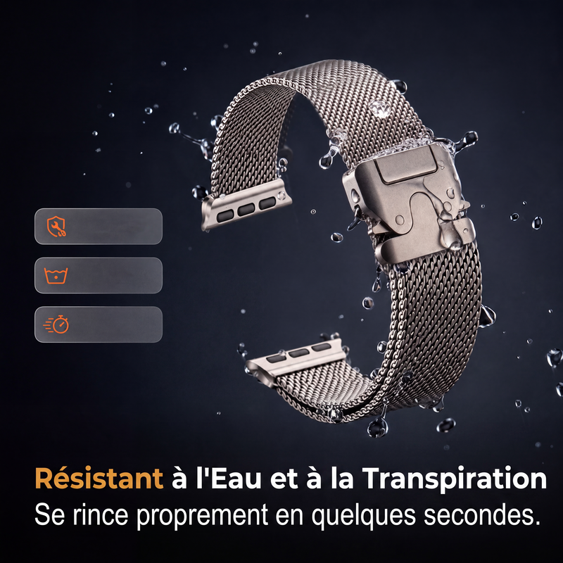 ⌚ PROMO LIMITÉE 50% DE RÉDUCTION ! ✨ Bracelet de montre en maille d’acier inoxydable – Respirant, Sécurisé, Style Moderne ✨