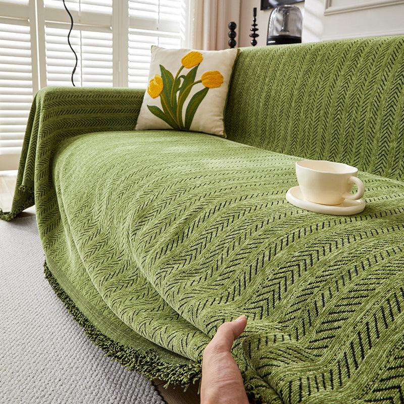 📢📢40% DE RÉDUCTION !! ⏰Housse de Canapé Premium en Chenille Motif Chevron