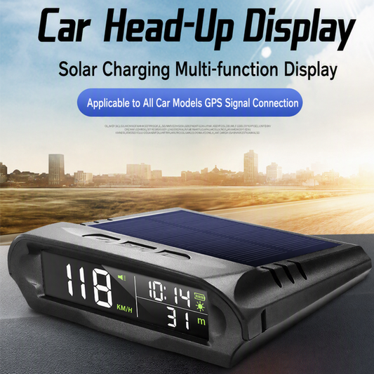 📢📢50 % DE RÉDUCTION !! ⏰HUD Solaire GPS pour Voiture – Double Charge & Détection de Vibration for Vitesse et Heure en Affichage Clair 🚗✨
