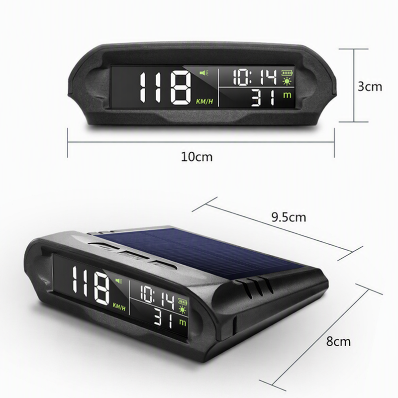 📢📢40 % DE RÉDUCTION !! ⏰HUD Solaire GPS pour Voiture – Double Charge & Détection de Vibration for Vitesse et Heure en Affichage Clair 🚗✨