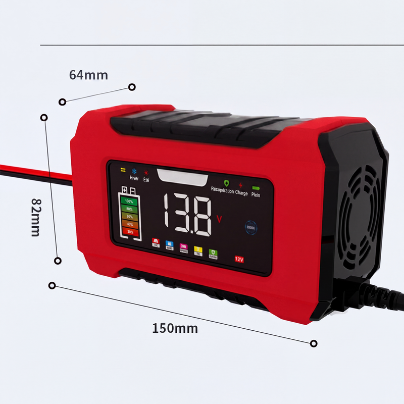 🔌 PROMO LIMITÉE 50% DE RÉDUCTION ! ⚡ Chargeur de Batterie Intelligent 12V 6A – Réparateur, Sécurisé, Intuitif 🚗
