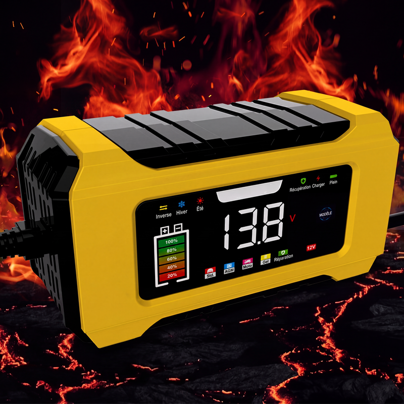 🔌 PROMO LIMITÉE 50% DE RÉDUCTION ! ⚡ Chargeur de Batterie Intelligent 12V 6A – Réparateur, Sécurisé, Intuitif 🚗
