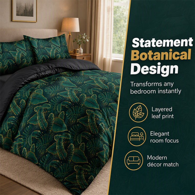 📢📢50% DE RÉDUCTION !! ⏰Parure de Lit Motif Feuilles de Palmier Tropical