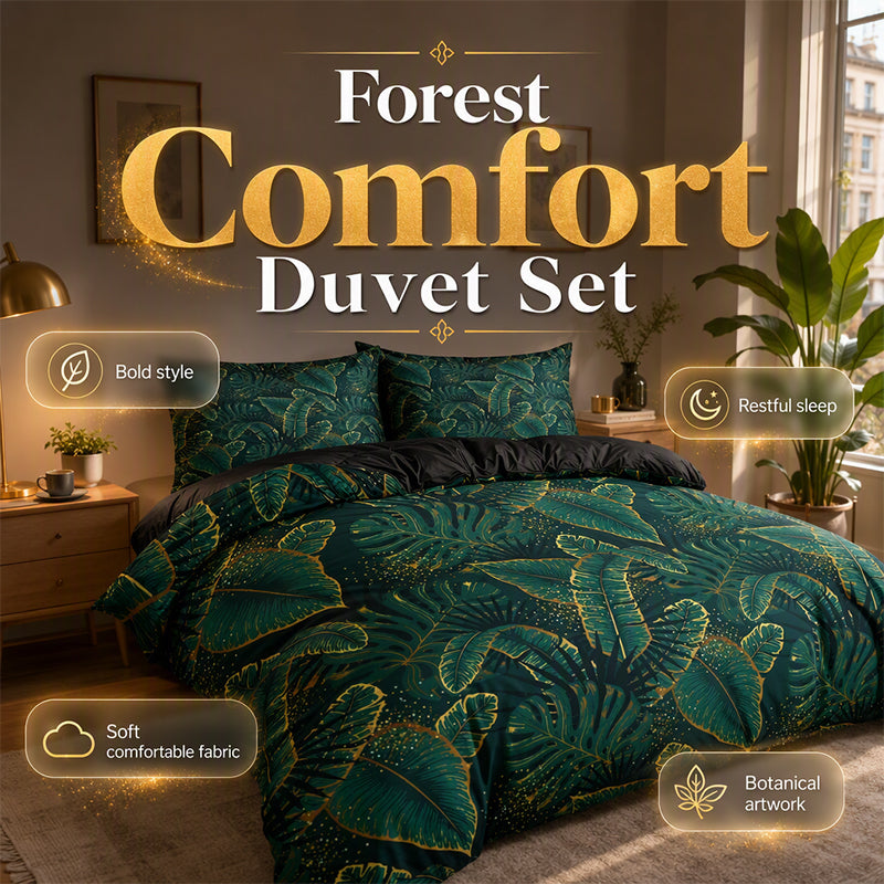 📢📢50% DE RÉDUCTION !! ⏰Parure de Lit Motif Feuilles de Palmier Tropical