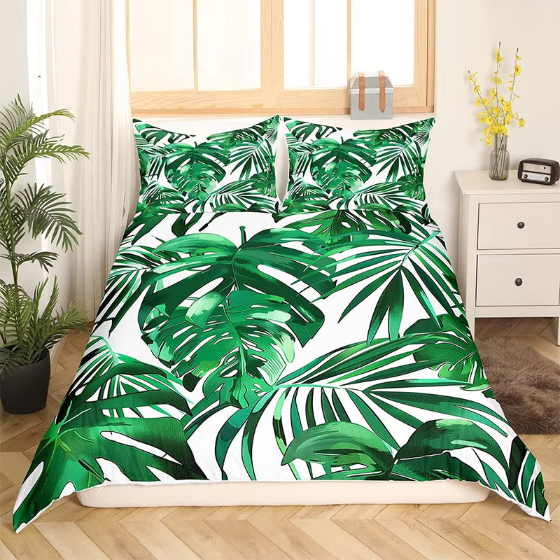 📢📢50% DE RÉDUCTION !! ⏰Parure de Lit Motif Feuilles de Palmier Tropical