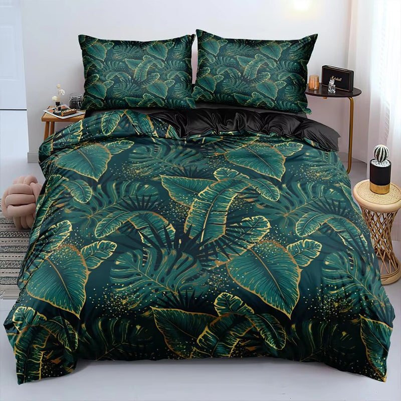 📢📢50% DE RÉDUCTION !! ⏰Parure de Lit Motif Feuilles de Palmier Tropical