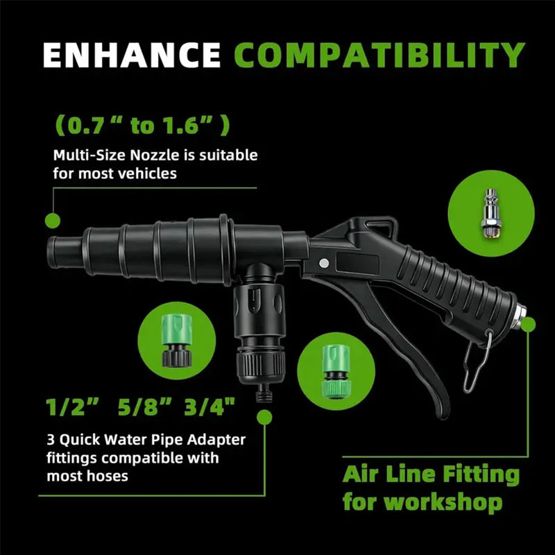 💨🔧 Pistolet de rinçage pneumatique pour radiateur – Nettoyage en profondeur, élimine rouille et dépôts, l’outil pro pour un circuit de refroidissement propre et efficace, à l’atelier ou au garage 🚗💦