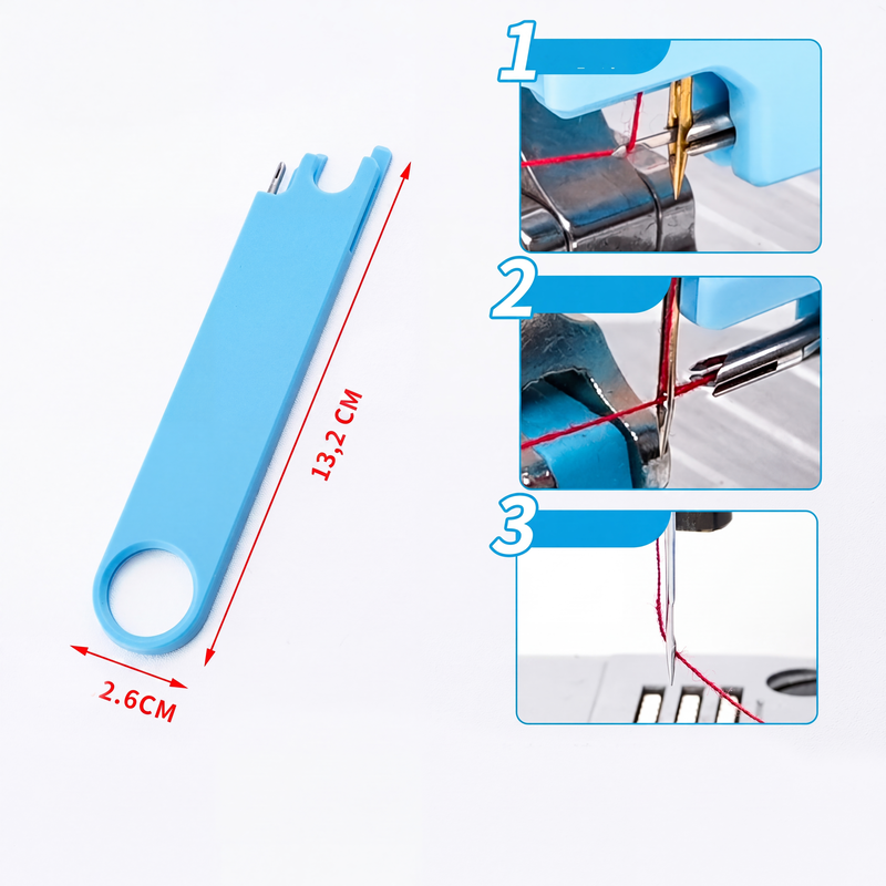 Outil enfile-aiguille 3-en-1 pour machine à coudre