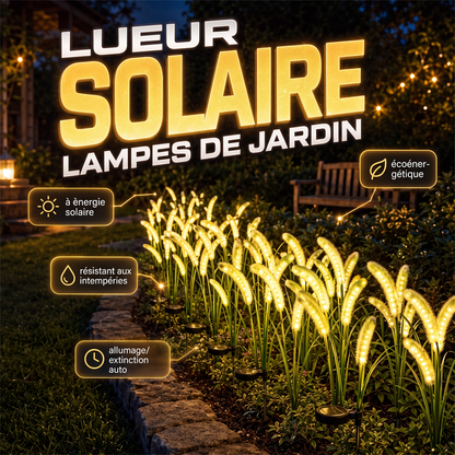 Lumières de jardin décoratives solaires en forme de queue de renard