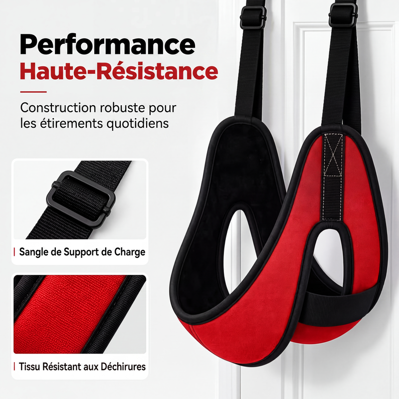 🧘 PROMO 55% DE RÉDUCTION ! ✨ Dispositif de traction cervicale sur porte – Installation Rapide, Brides Réglables, Coussinet Doux ✨