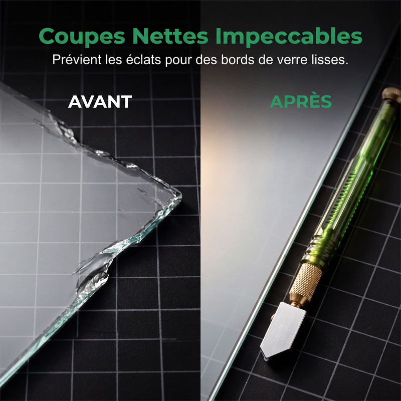 🛠️Coupe-Verre Diamant Professionnel – Molette en Alliage Trempé & Coupes Nettes sur Verre et Carreaux.