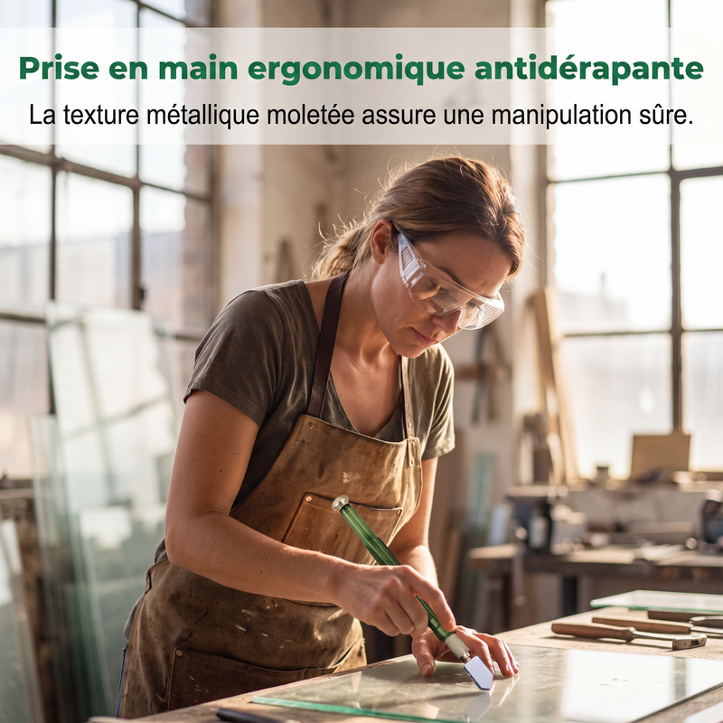 🛠️Coupe-Verre Diamant Professionnel – Molette en Alliage Trempé & Coupes Nettes sur Verre et Carreaux.