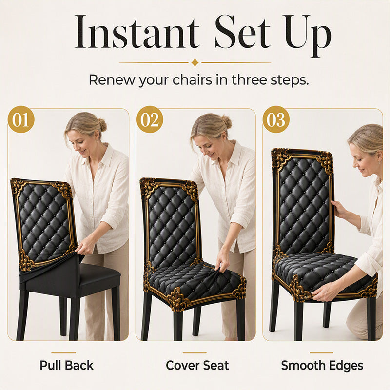🪑 ACHETEZ 1, OBTENEZ 1 GRATUIT! 🧼 Housse de chaise extensible – Lavable & ajustable ✨