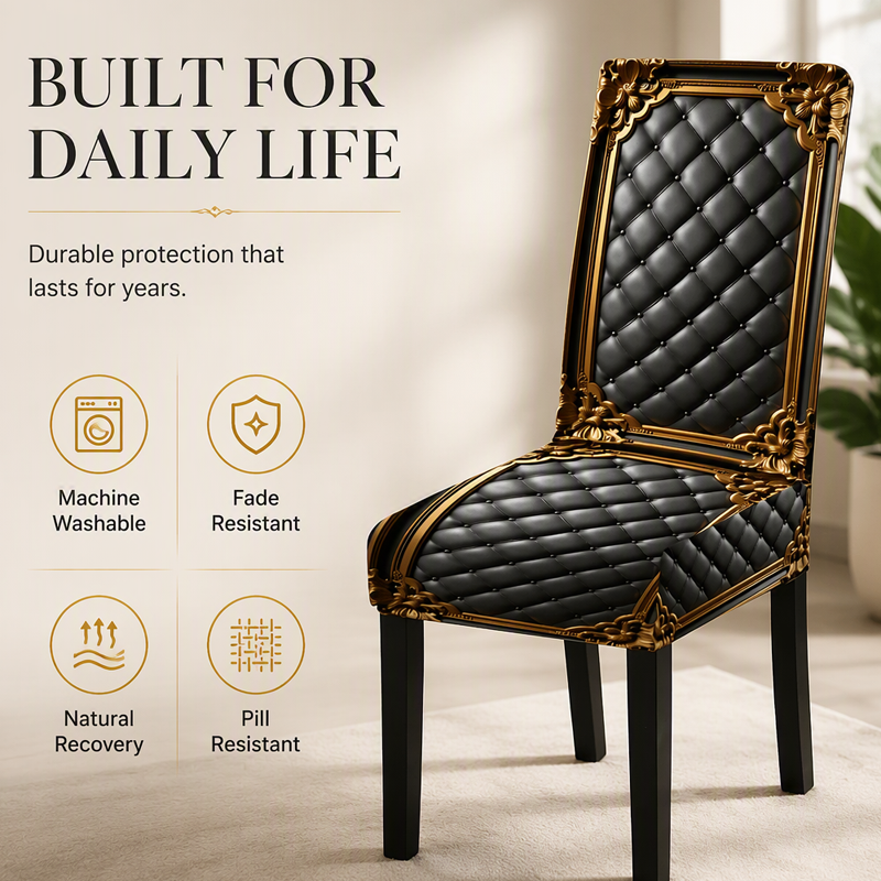 🪑 ACHETEZ 1, OBTENEZ 1 GRATUIT! 🧼 Housse de chaise extensible – Lavable & ajustable ✨