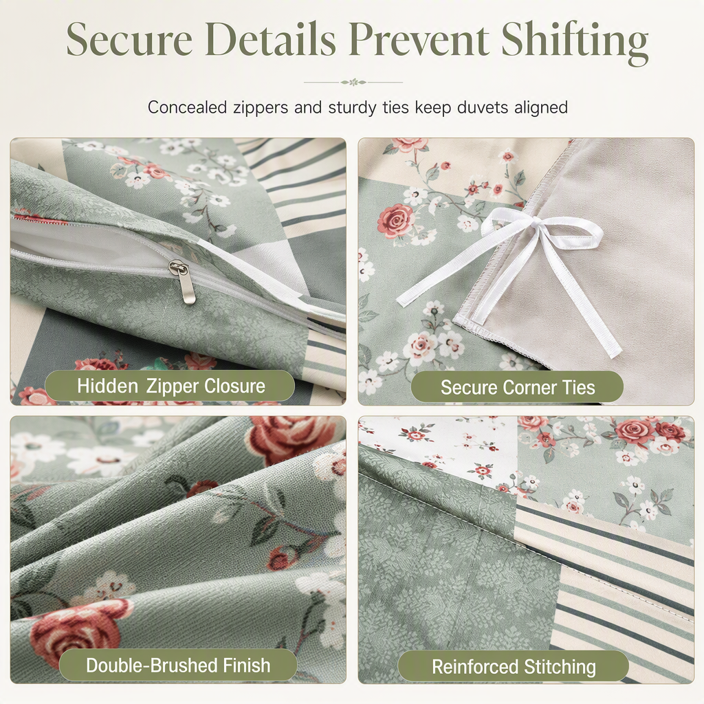 🛏️ 50 % DE RÉDUCTION ! 🌸 Linge de lit à motifs floraux – Doux, confortable et utilisable toute l'année ✨
