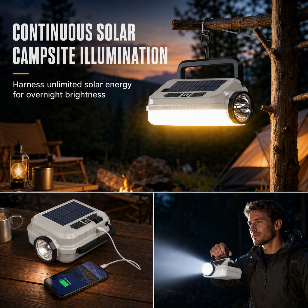 🏕️ PROMO LIMITÉE 50% DE RÉDUCTION ! ☀️ Lanterne de Camping – Rechargeable, Robuste, Polyvalente ✨