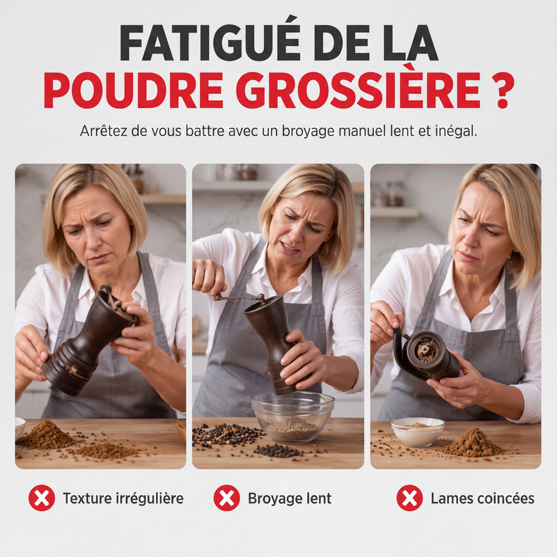 ⚡ 50% DE RÉDUCTION! 🌪️ Moulin électrique ultra‑fin – Grande vitesse & polyvalent ✨