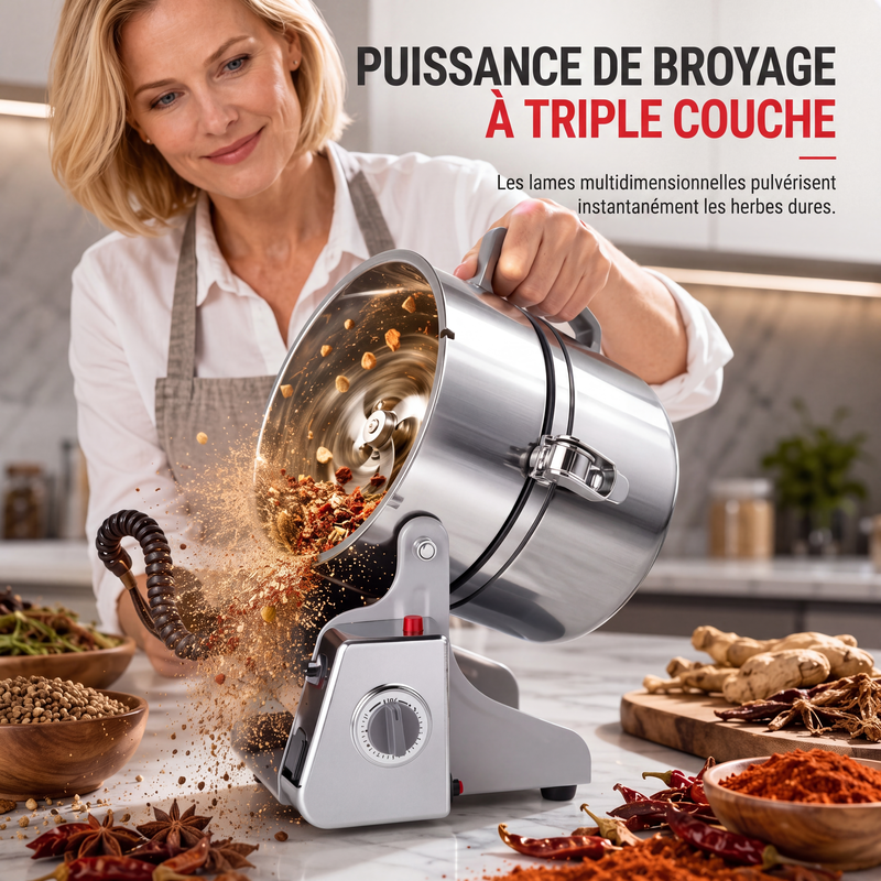 ⚡ 50% DE RÉDUCTION! 🌪️ Moulin électrique ultra‑fin – Grande vitesse & polyvalent ✨
