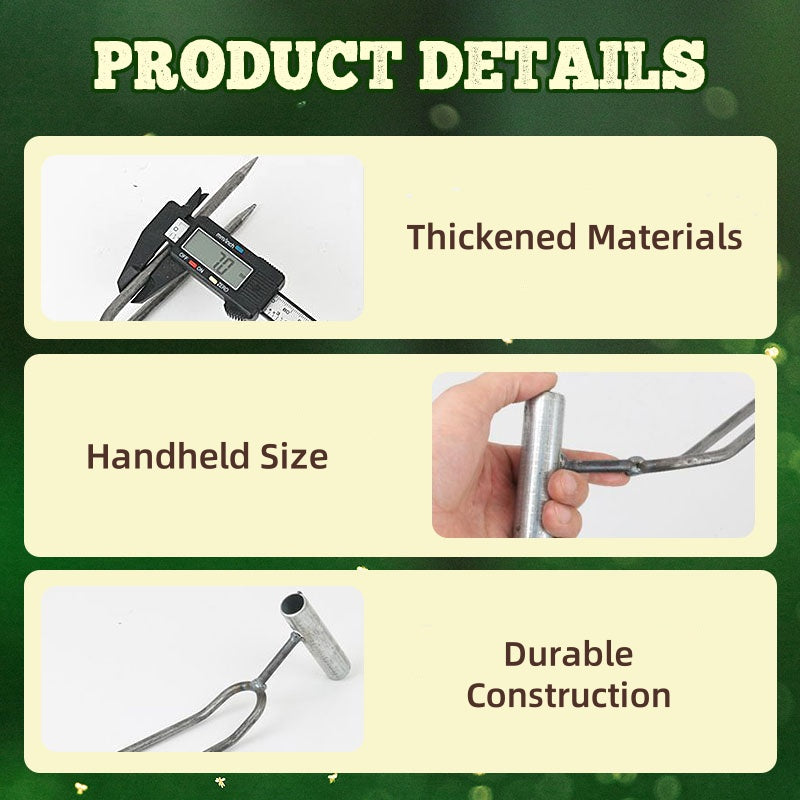 Outil Compact de Désherbage de Jardin à 2 Dents