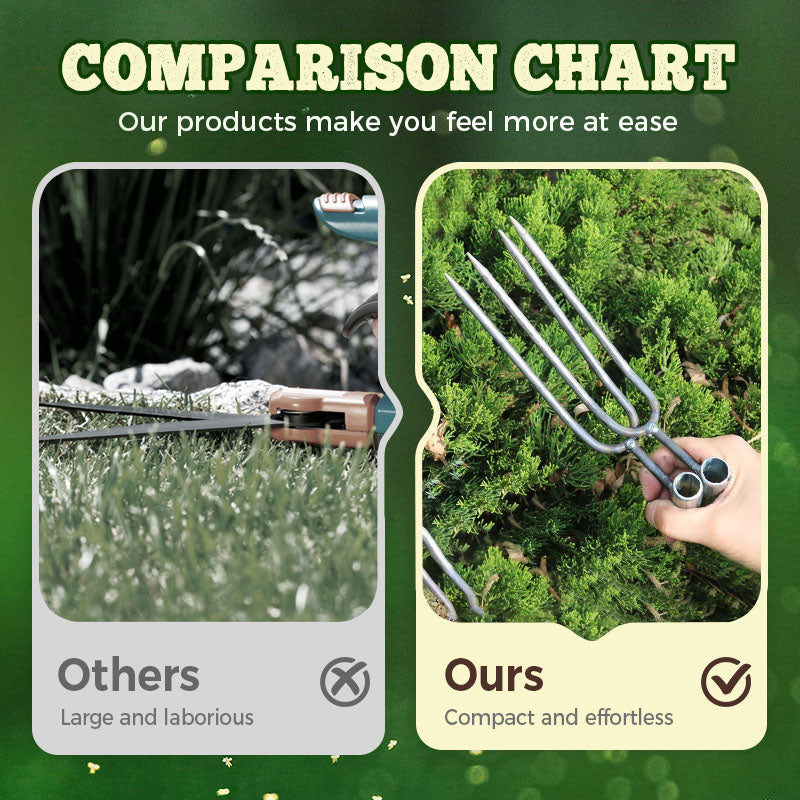 Outil Compact de Désherbage de Jardin à 2 Dents