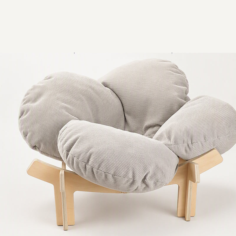 🐾 PROMO FLASH : 50% DE RÉDUCTION ! Lit surélevé en Bois Forme de Pétale – Coussin Velours Côtelé, Design Floral & Socle Aéré for Confort de Votre Animal ✨