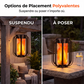 ☀️ Lanterne solaire à flamme vacillante – étanche et automatique – lumière chaude réaliste, parfaite pour les terrasses, les jardins ou les allées – aucun câble nécessaire 🌙