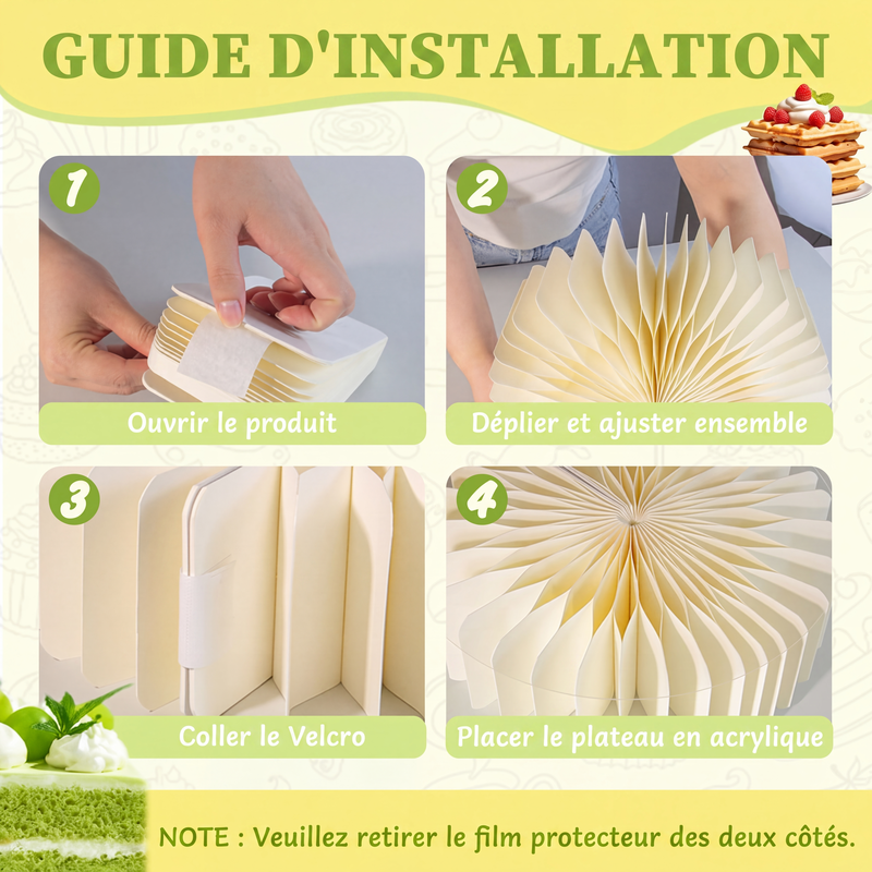 Supports cylindriques pliables pour fêtes