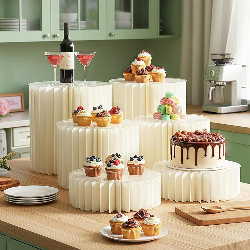 Supports cylindriques pliables pour fêtes