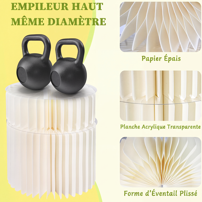 Supports cylindriques pliables pour fêtes