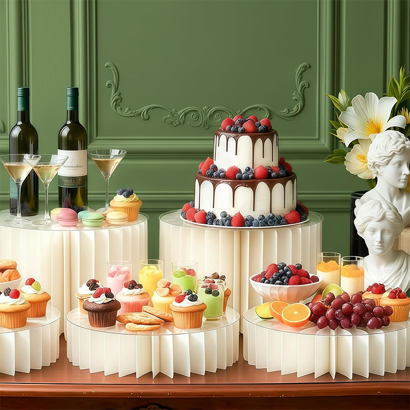 Supports cylindriques pliables pour fêtes